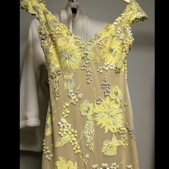 HAND PAINTED EMA SAVAHL PROM DRESS WORN ONCE! - Picture 7 of 7
